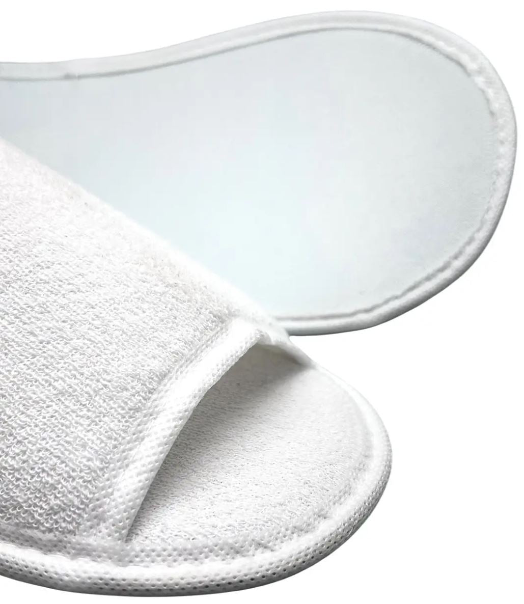 Hotel- & Spa-Slipper aus Frottee, offen, weiß, EVA-Sohle, Länge 29 cm
