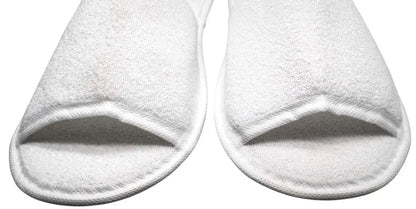 Hotel- & Spa-Slipper aus Frottee, offen, weiß, EVA-Sohle, Länge 29 cm
