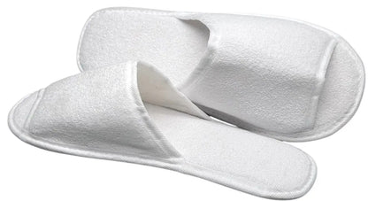 Hotel- & Spa-Slipper aus Frottee, offen, weiß, EVA-Sohle, Länge 29 cm