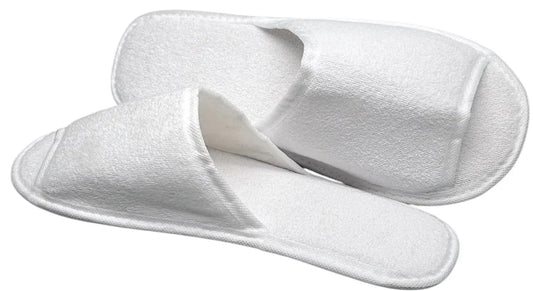 Hotel- & Spa-Slipper aus Frottee, offen, weiß, EVA-Sohle, Länge 29 cm