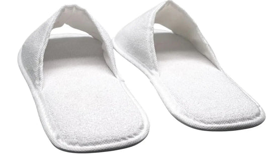 Hotel- & Spa-Slipper aus Frottee, offen, weiß, EVA-Sohle, Länge 29 cm